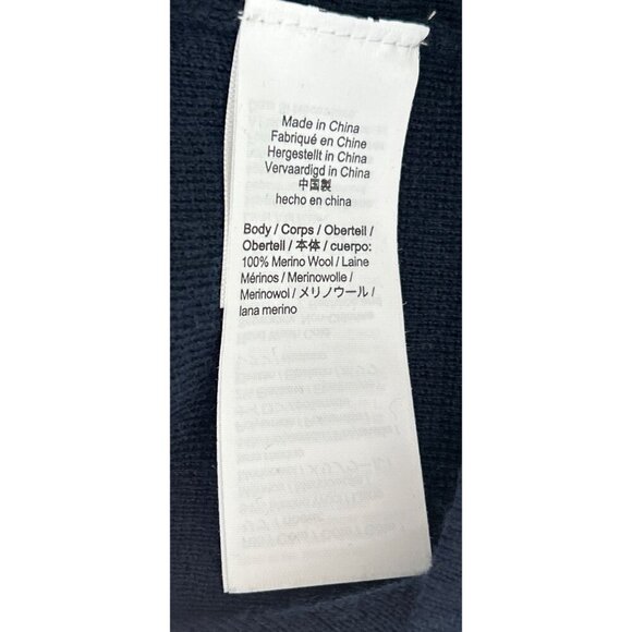 J.Crew Tipped Merino Wool Sweater-jacket Preppy Old Money Blue Green Size XSmall - Picture 9 of 9